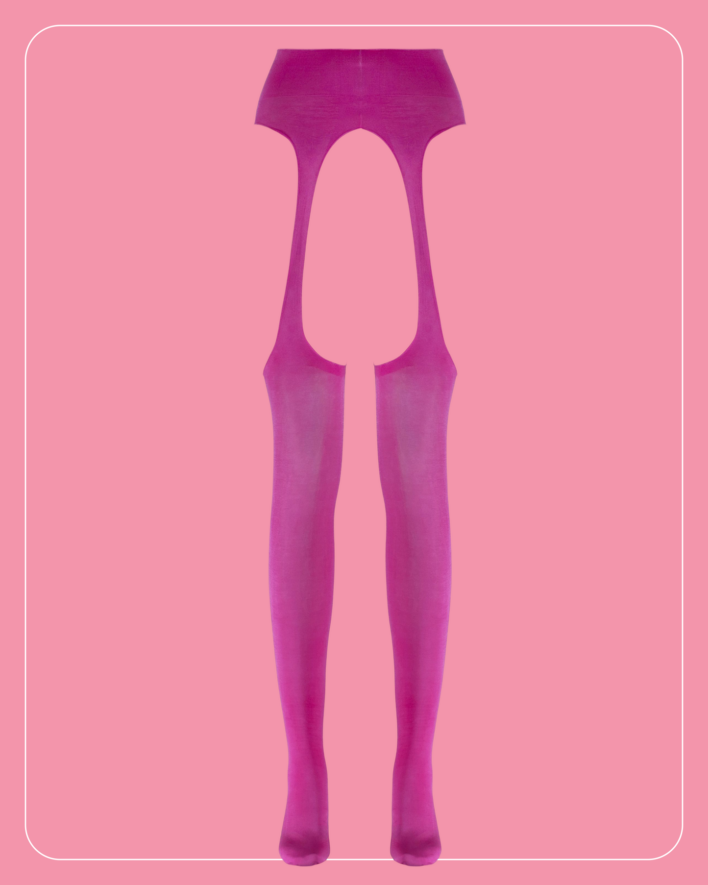 Lustrous Sheer Suspender Crotchless Tights