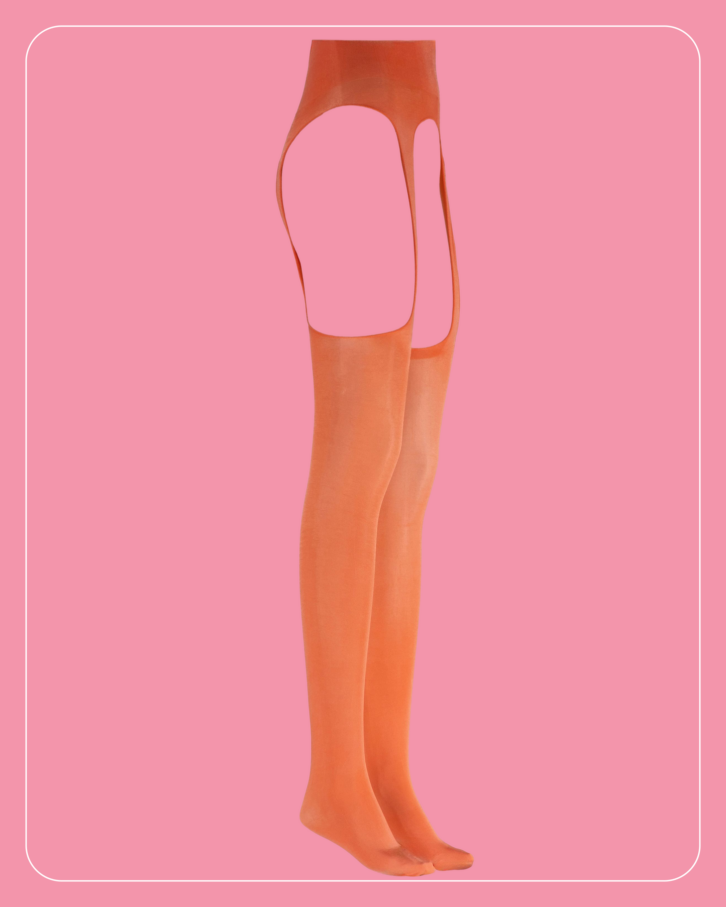 Lustrous Sheer Suspender Crotchless Tights