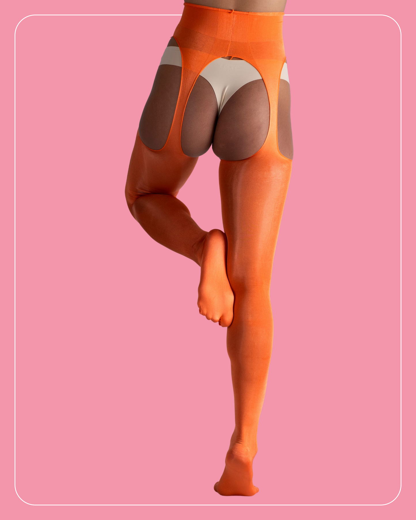 Lustrous Sheer Suspender Crotchless Tights