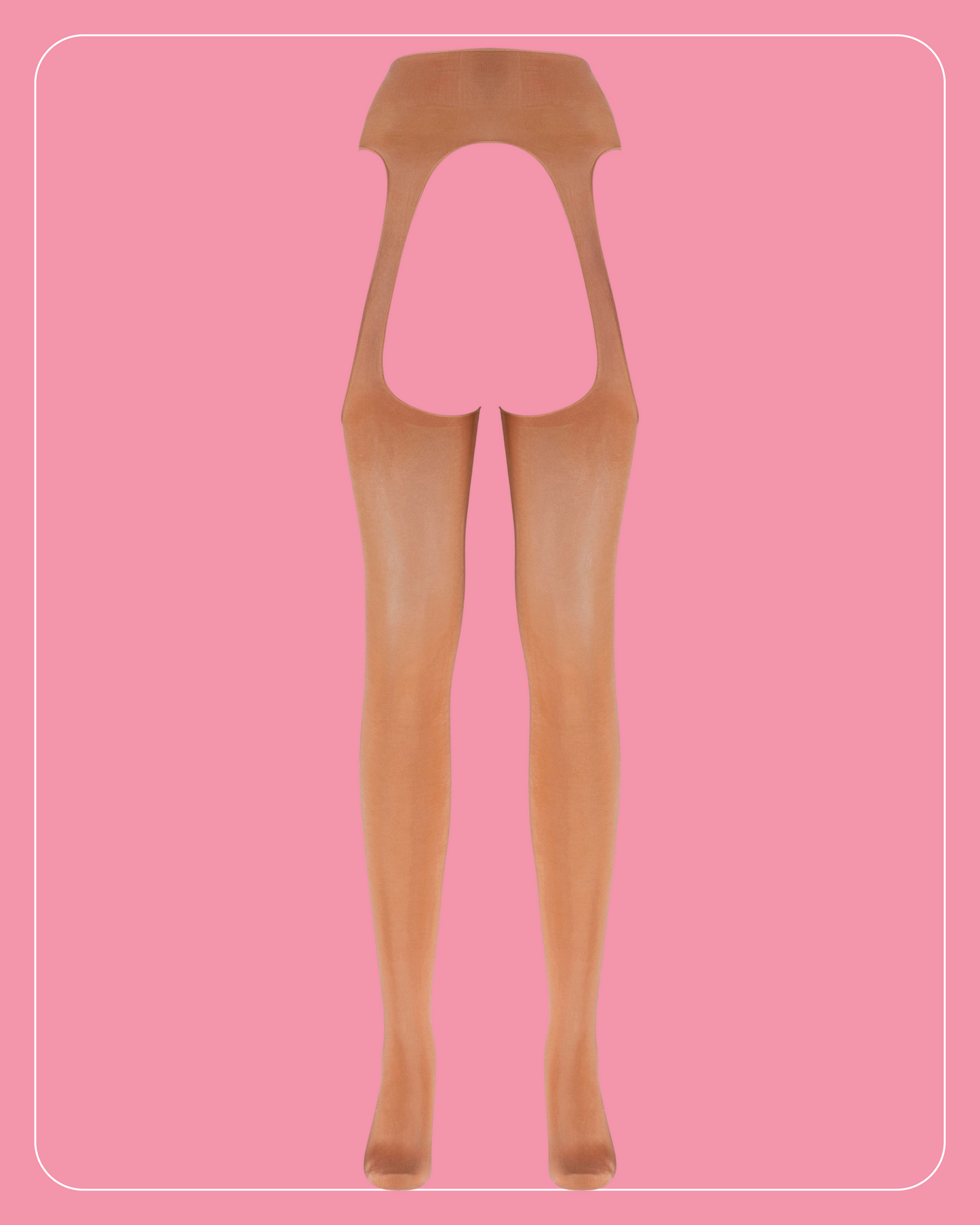 Lustrous Sheer Suspender Crotchless Tights