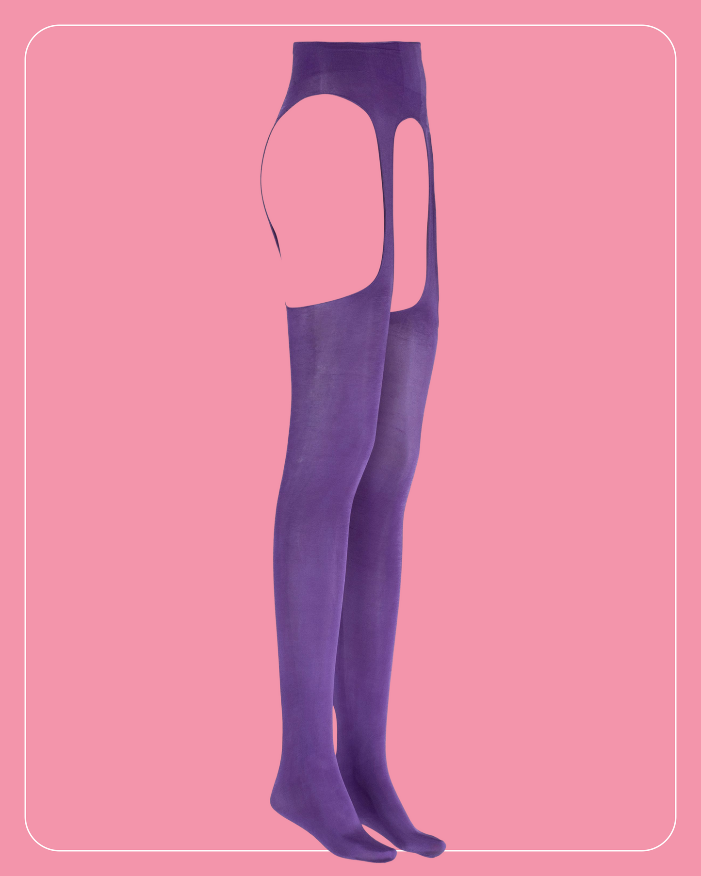 Lustrous Sheer Suspender Crotchless Tights