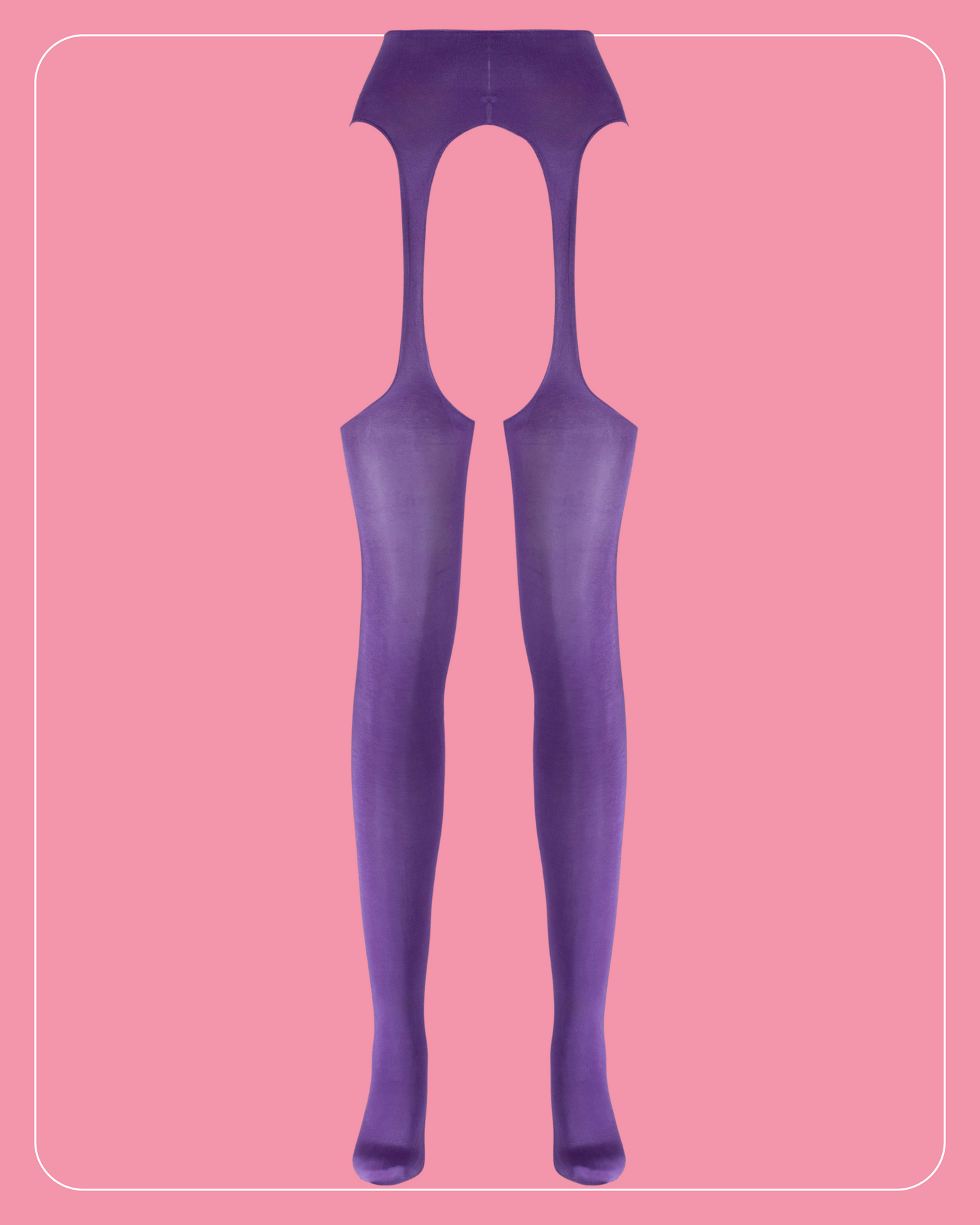 Lustrous Sheer Suspender Crotchless Tights