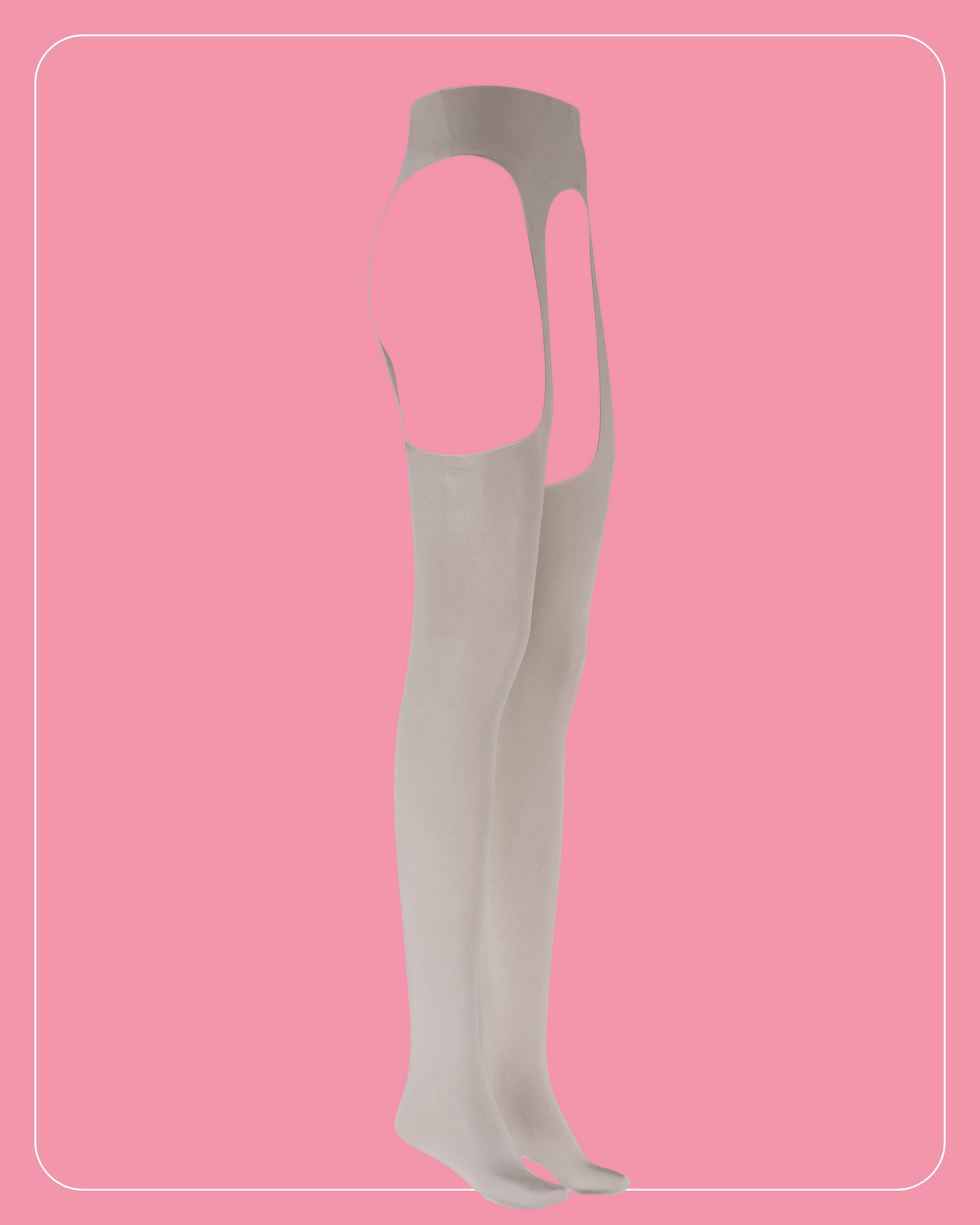 Lustrous Sheer Suspender Crotchless Tights