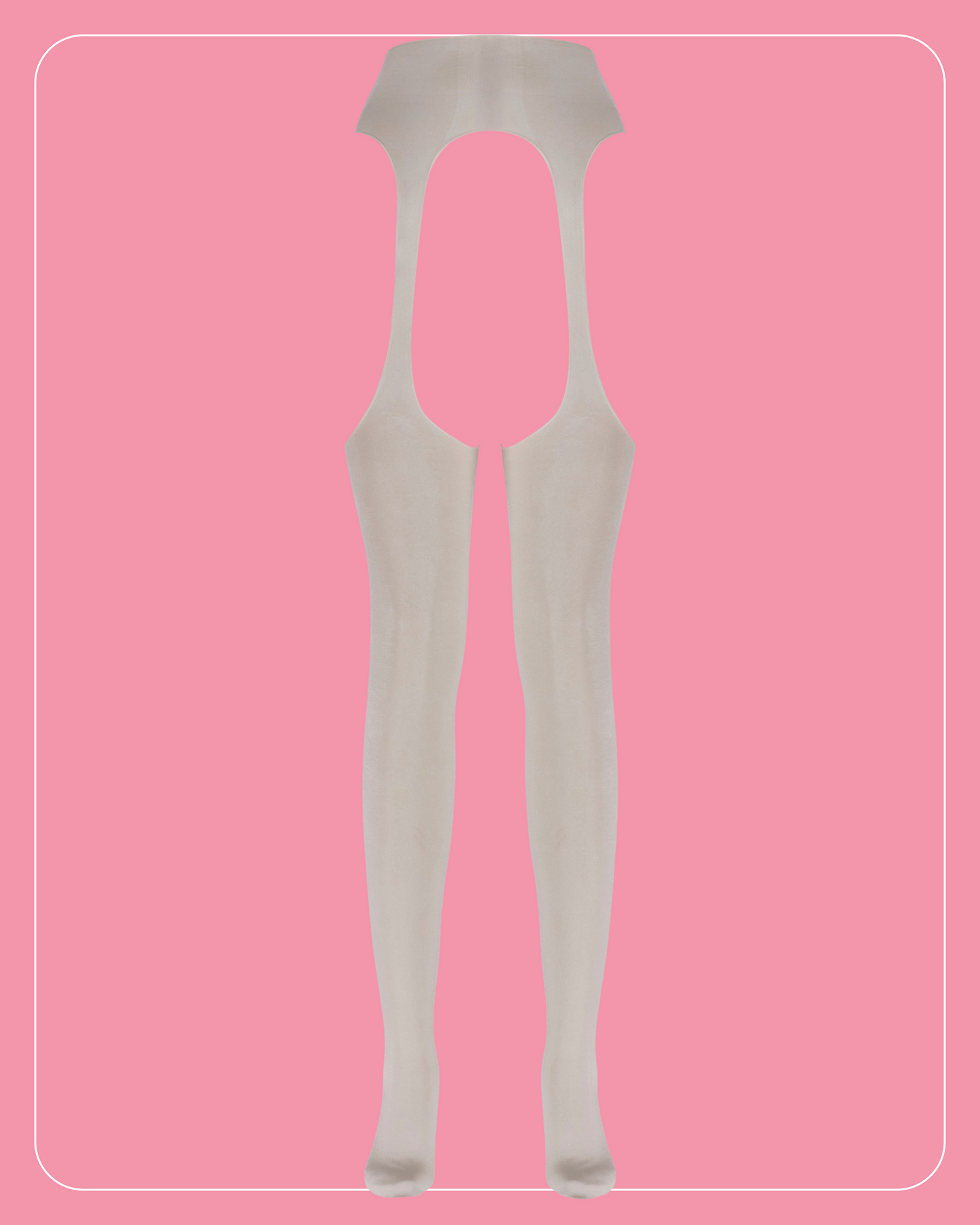 Lustrous Sheer Suspender Crotchless Tights