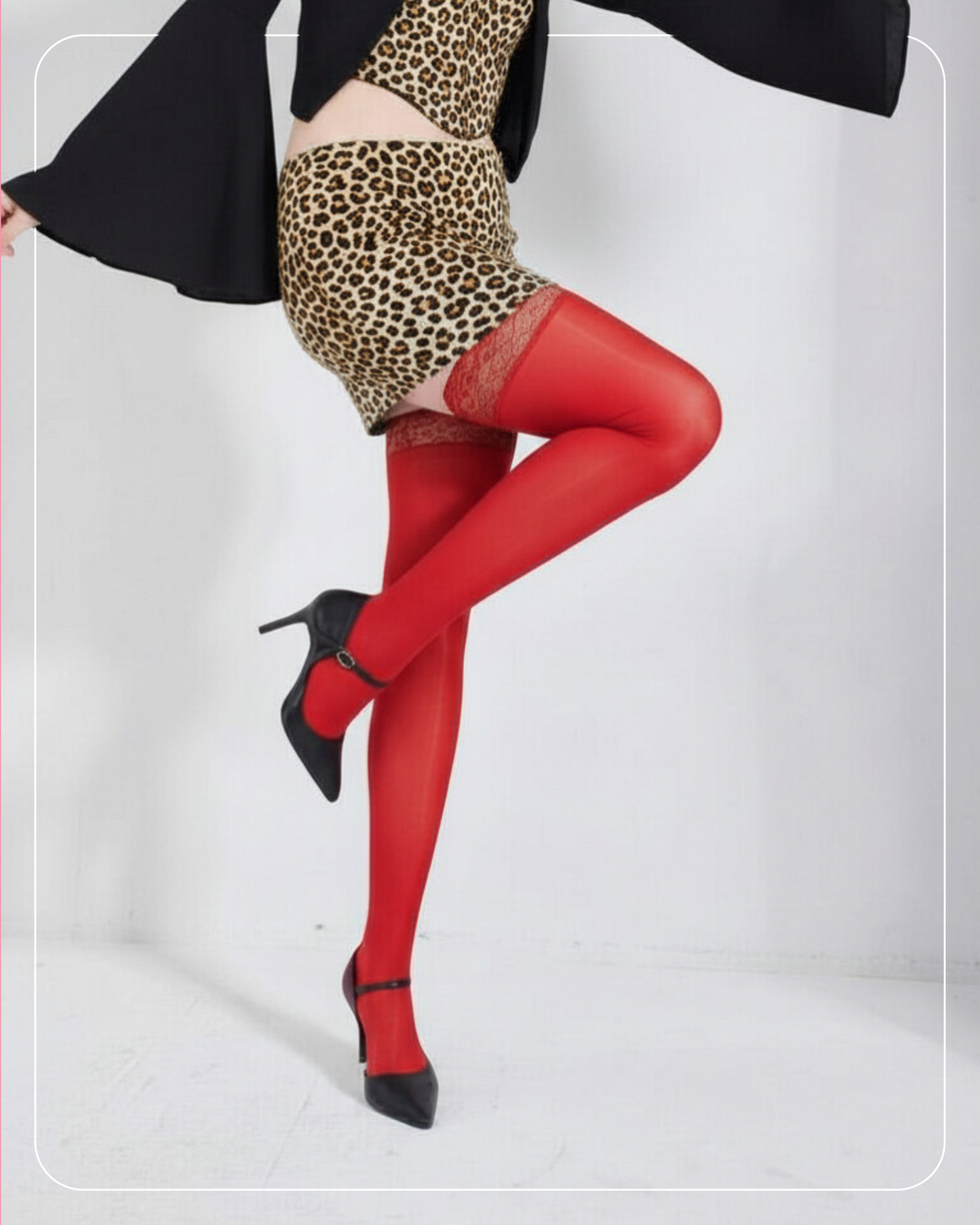 Lustrous Shiny Sheer Thigh-Highs