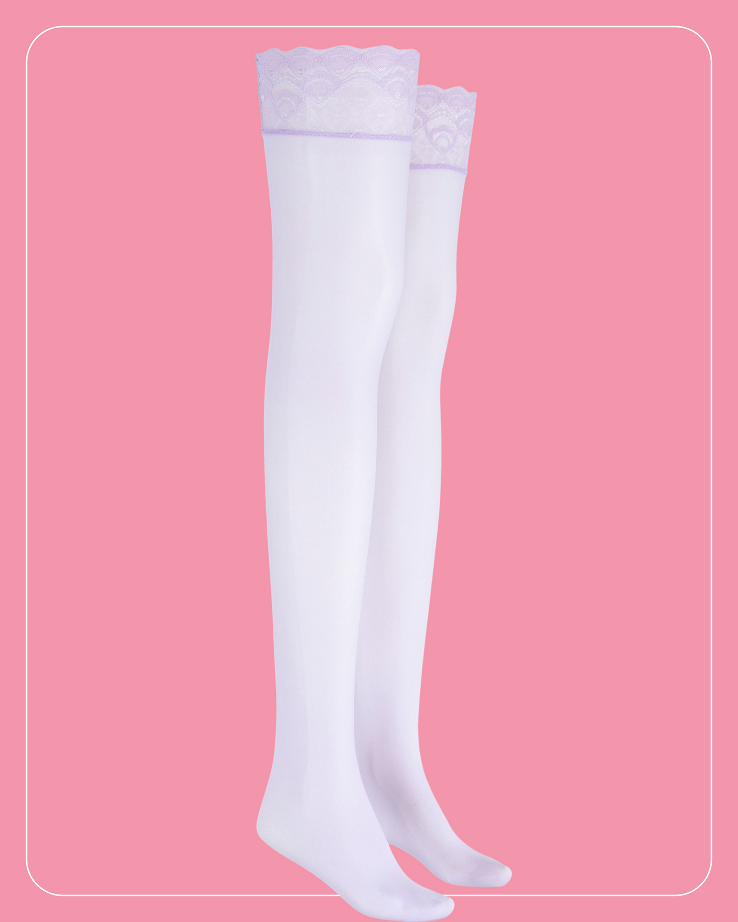 Lustrous Shiny Sheer Thigh-Highs