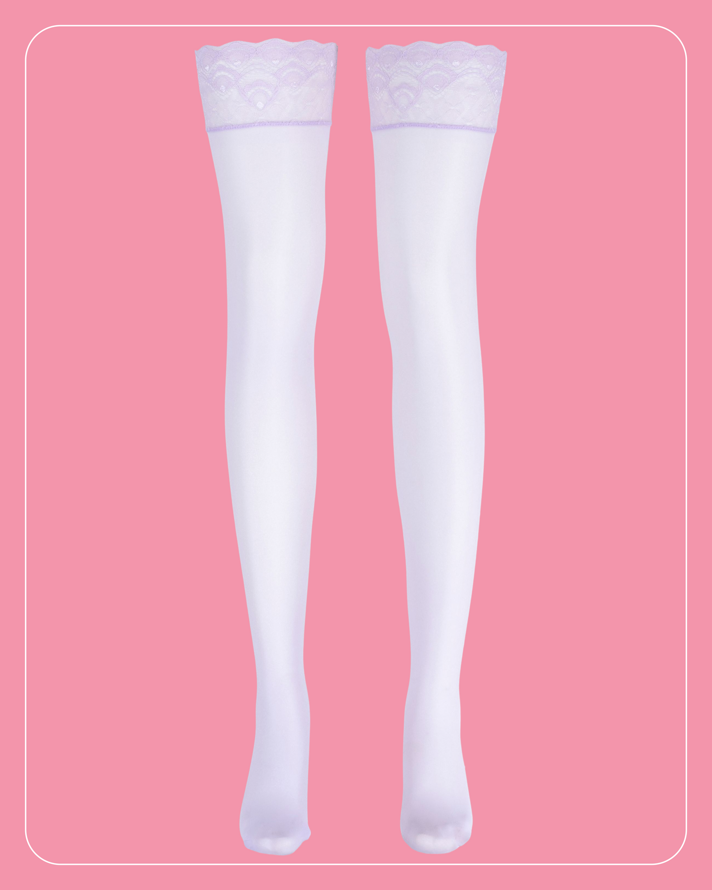 Lustrous Shiny Sheer Thigh-Highs