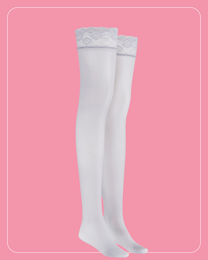 Lustrous Shiny Sheer Thigh-Highs