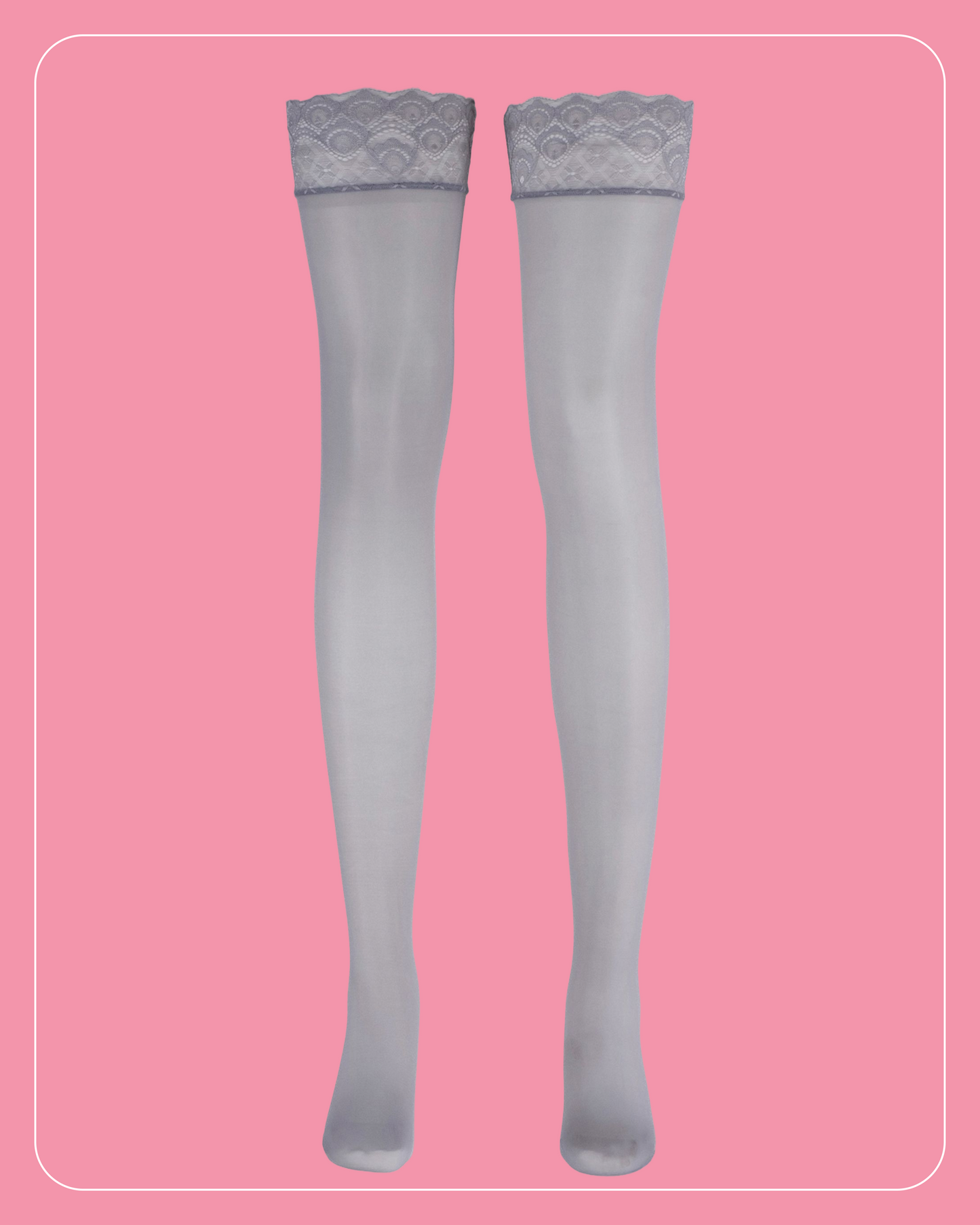 Lustrous Shiny Sheer Thigh-Highs