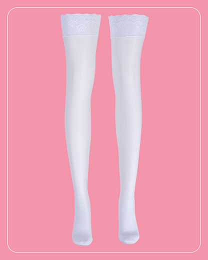 Lustrous Shiny Sheer Thigh-Highs