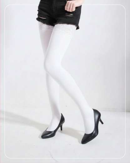 Lustrous Shiny Sheer Thigh-Highs