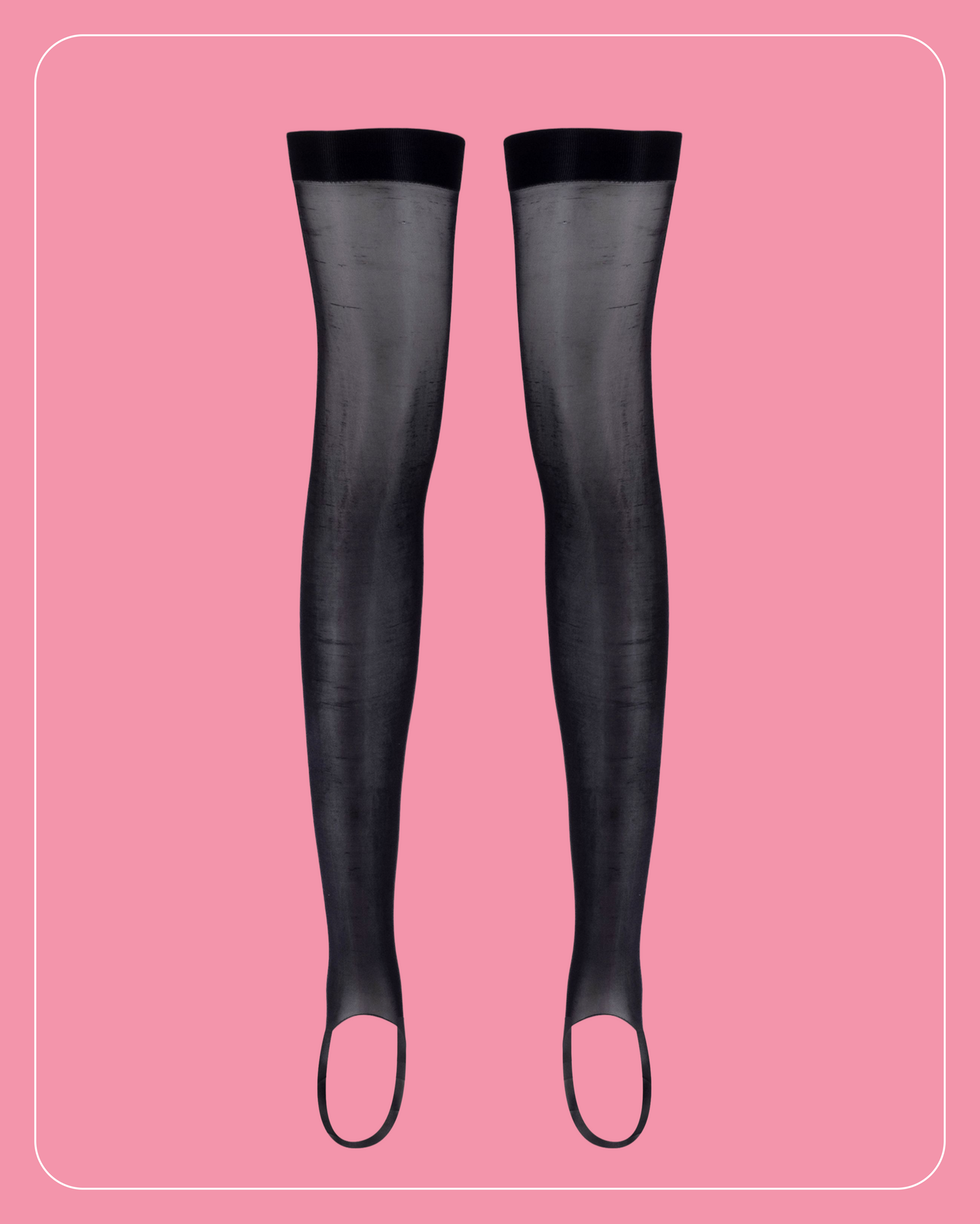 Lustrous Shiny Sheer Stirrup Thigh-Highs