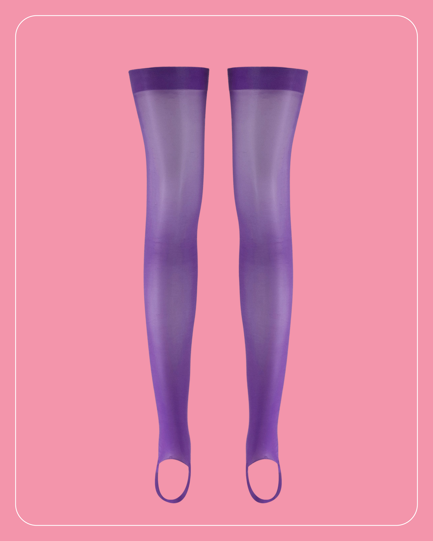 Lustrous Shiny Sheer Stirrup Thigh-Highs