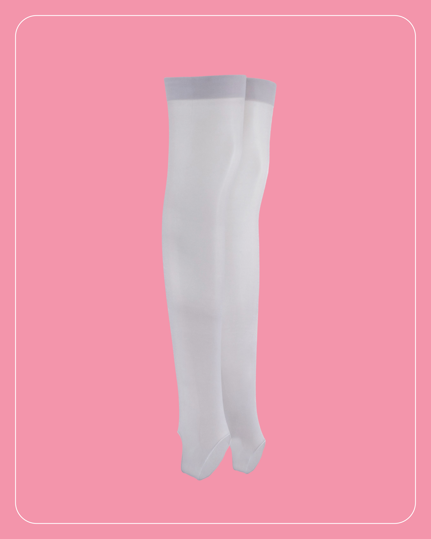 Lustrous Shiny Sheer Stirrup Thigh-Highs