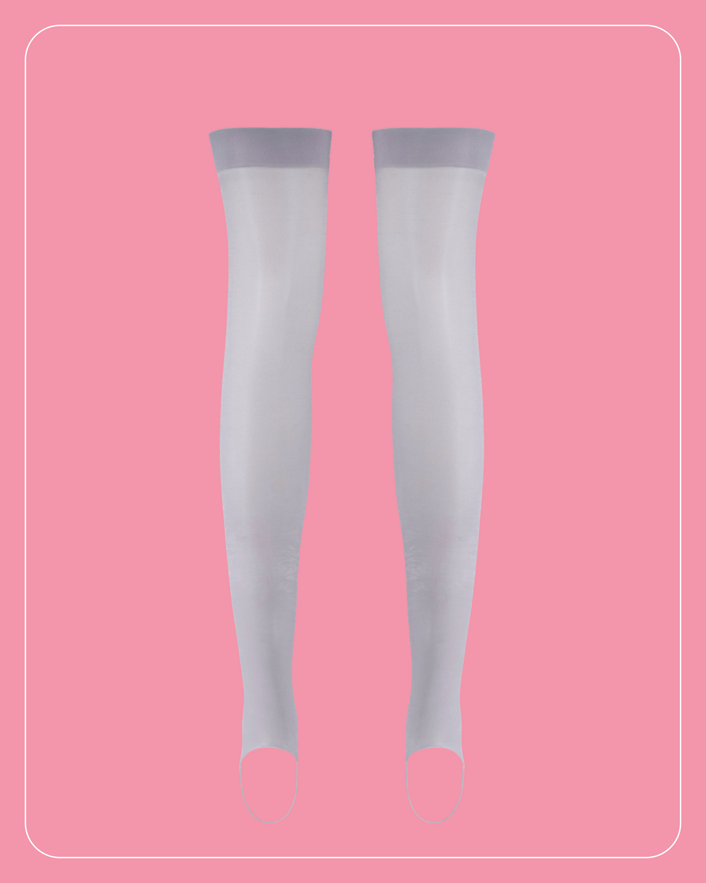 Lustrous Shiny Sheer Stirrup Thigh-Highs