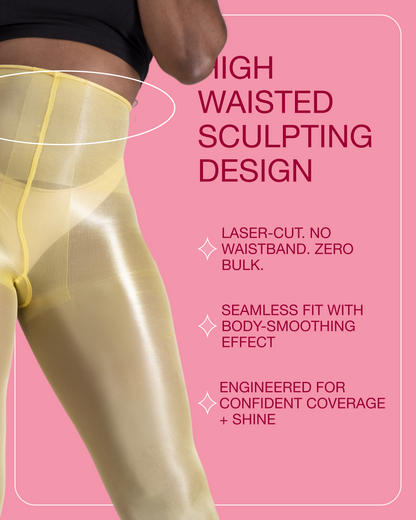 Lustrous Shiny Semi-Opaque Pantyhose