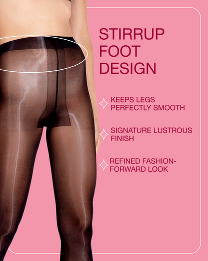 Lustrous Shiny Semi-Opaque Stirrup Tights