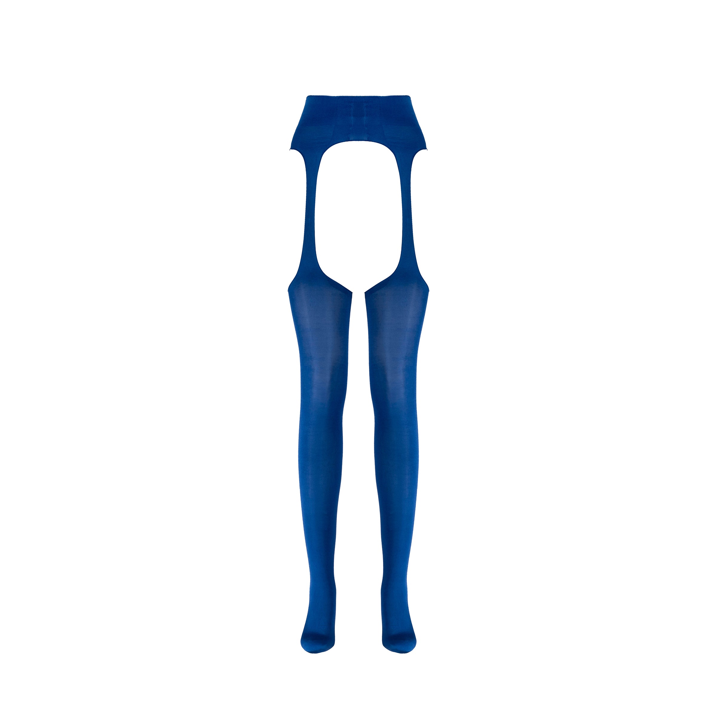Blue tights on a white background