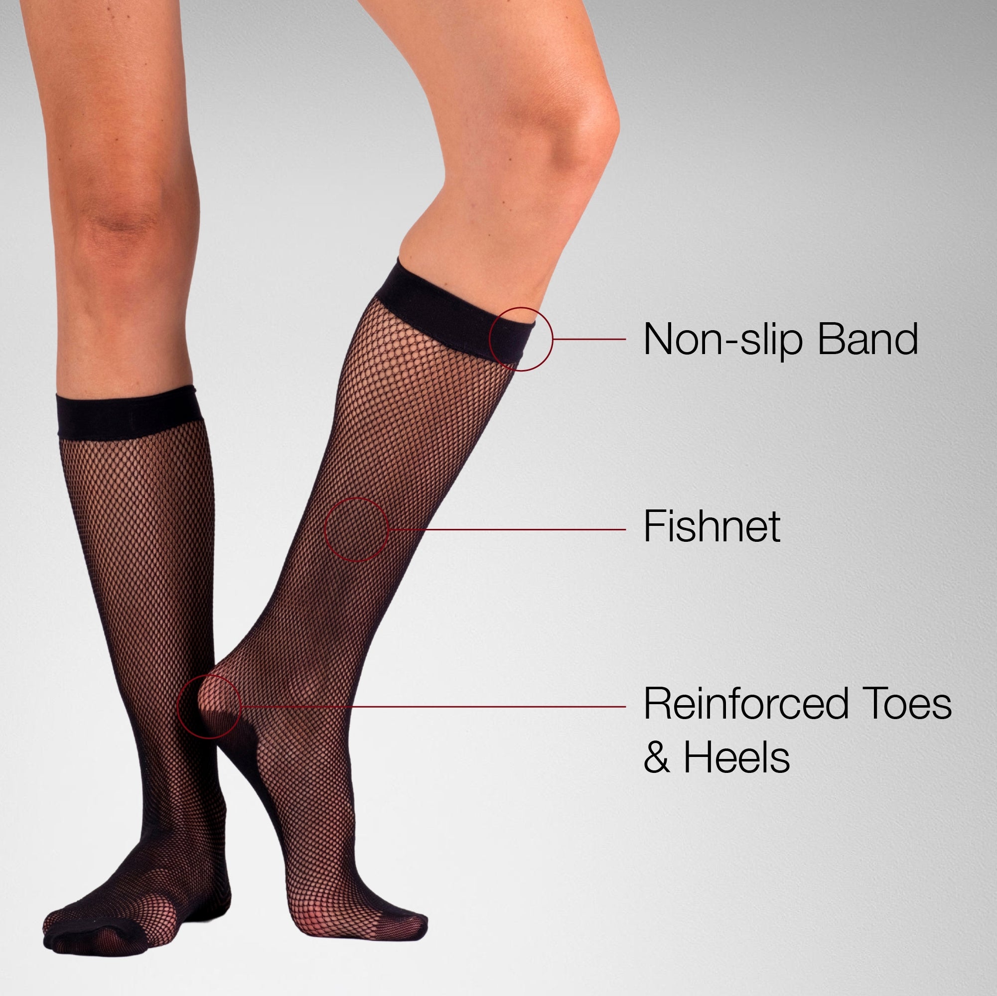 Fishnet Knee-High Socks (2-Pack)