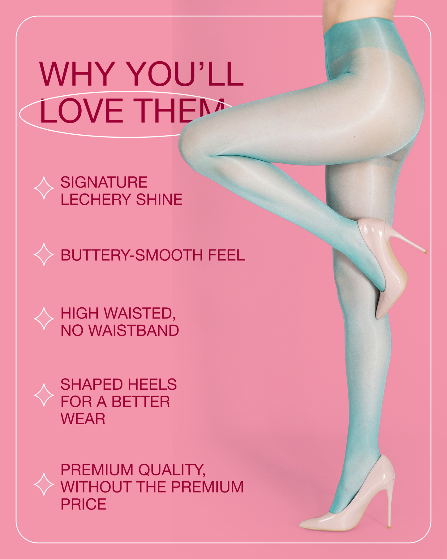 Lustrous Shiny Sheer Pantyhose