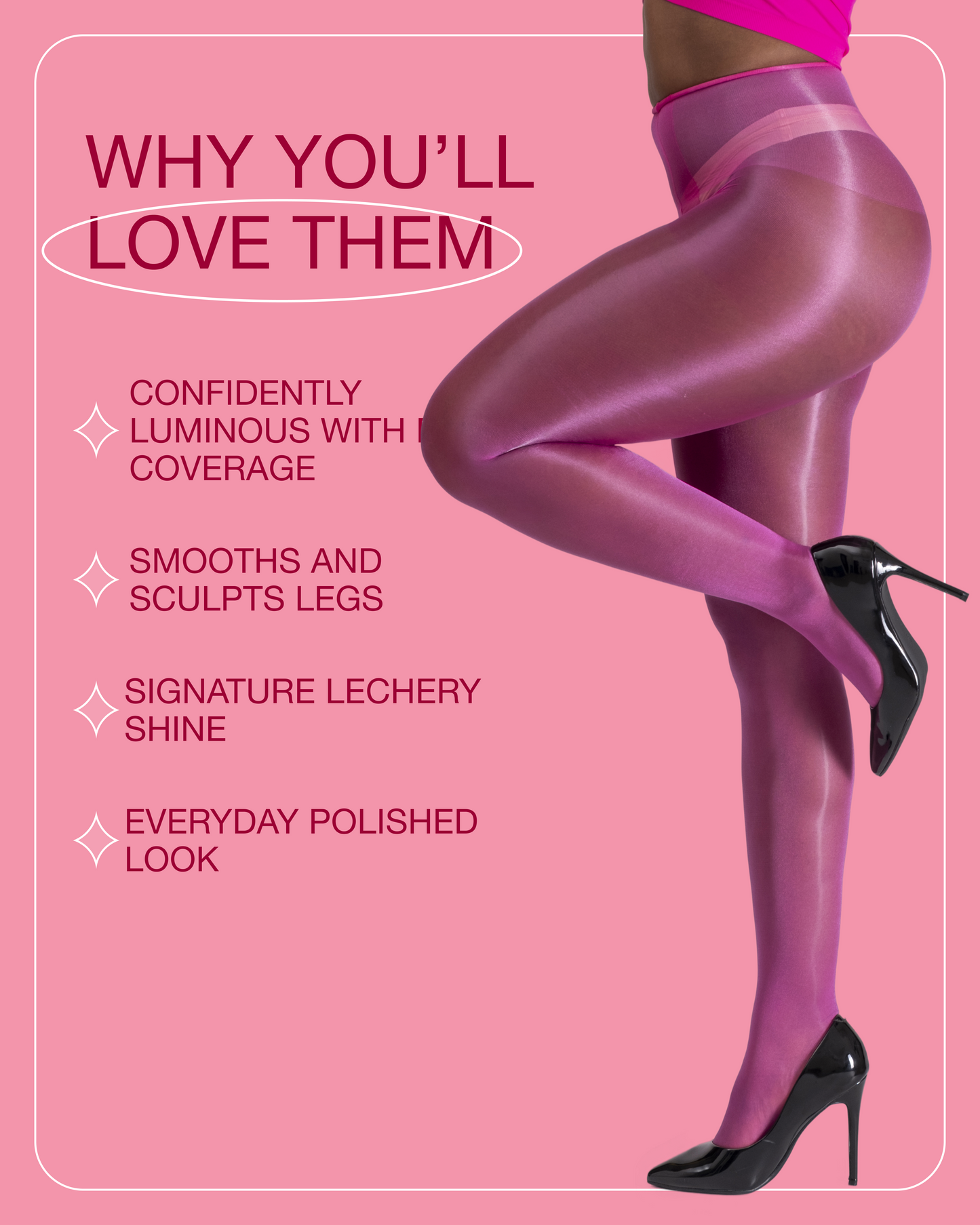 Lustrous Shiny Semi-Opaque Pantyhose
