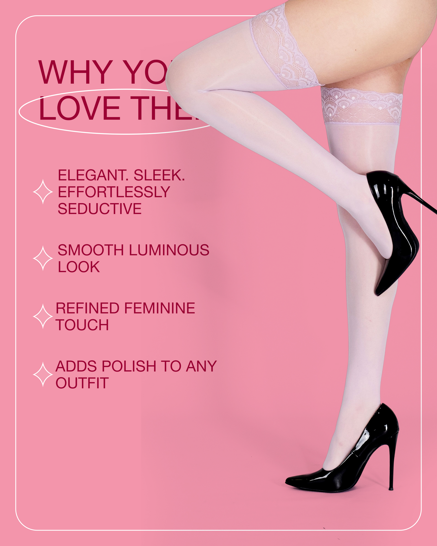 Lustrous Shiny Sheer Thigh-Highs