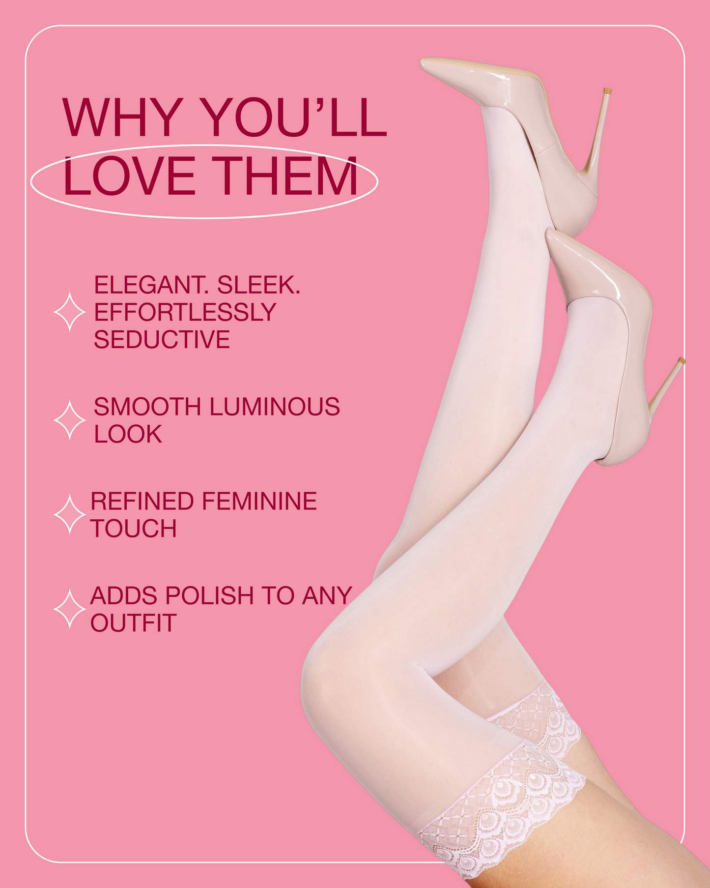 Lustrous Shiny Sheer Thigh-Highs