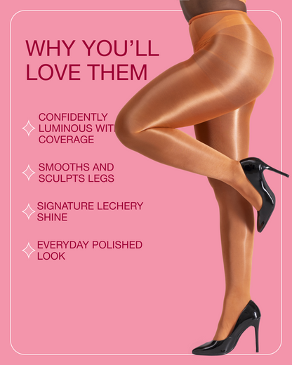 Lustrous Shiny Semi-Opaque Pantyhose