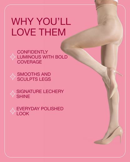 Lustrous Shiny Semi-Opaque Pantyhose