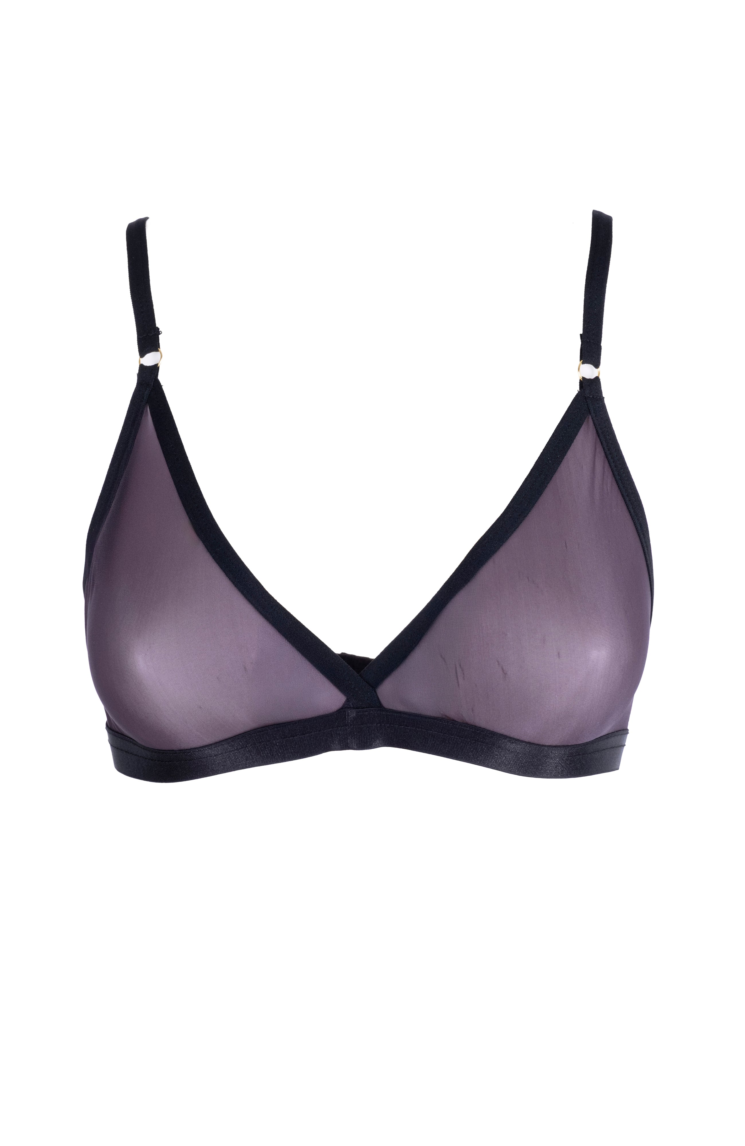 Lustrous Sheer Triangle Bralette