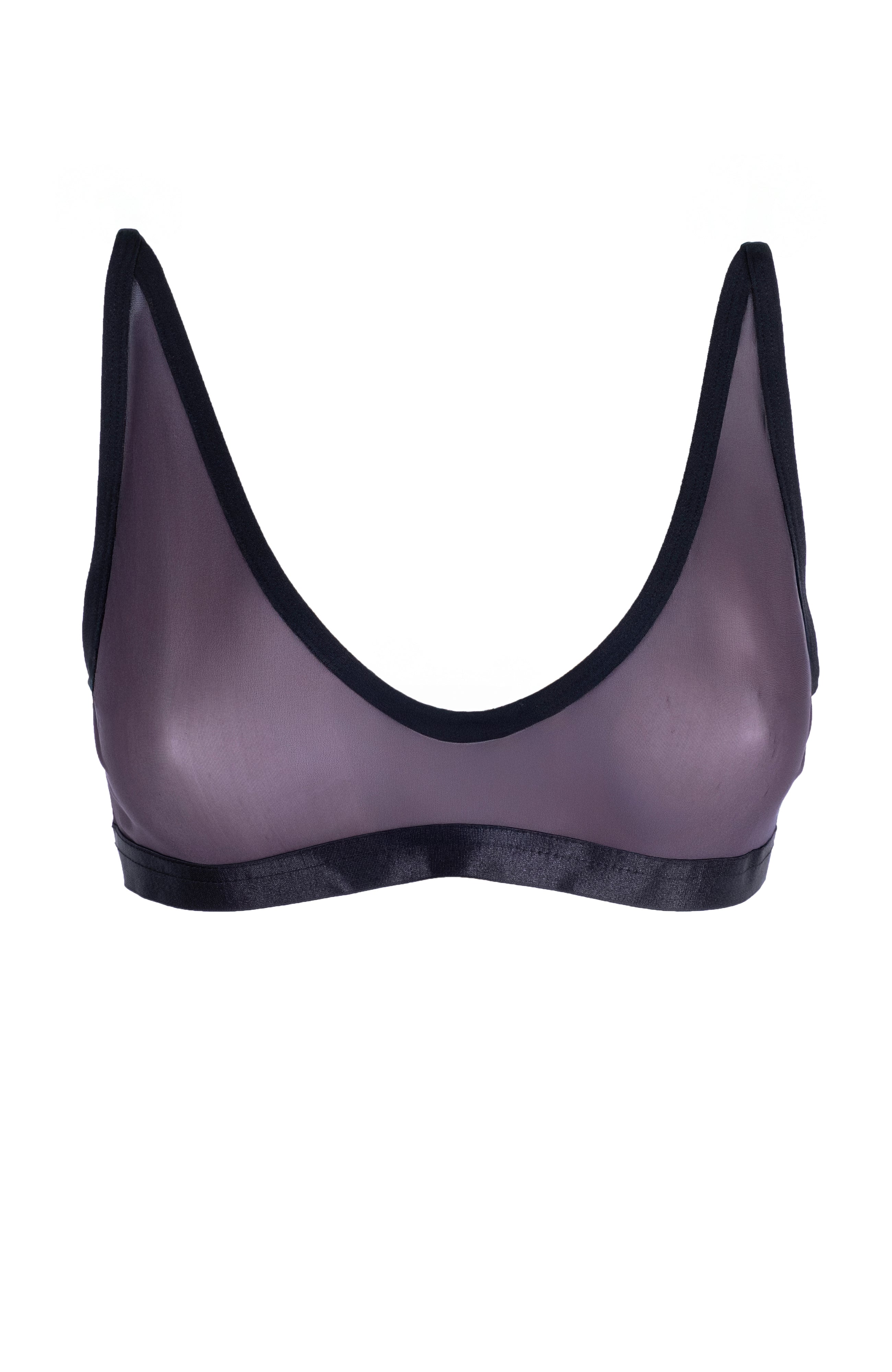 Lustrous Sheer Plunge Bralette