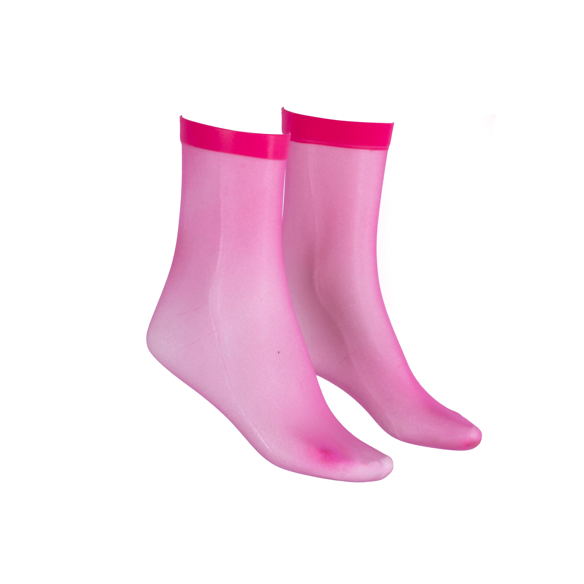 LECHERY® LUSTROUS SILKY SHINY SHEER DRESS SOCKS (2 PAIRS) • PINK
