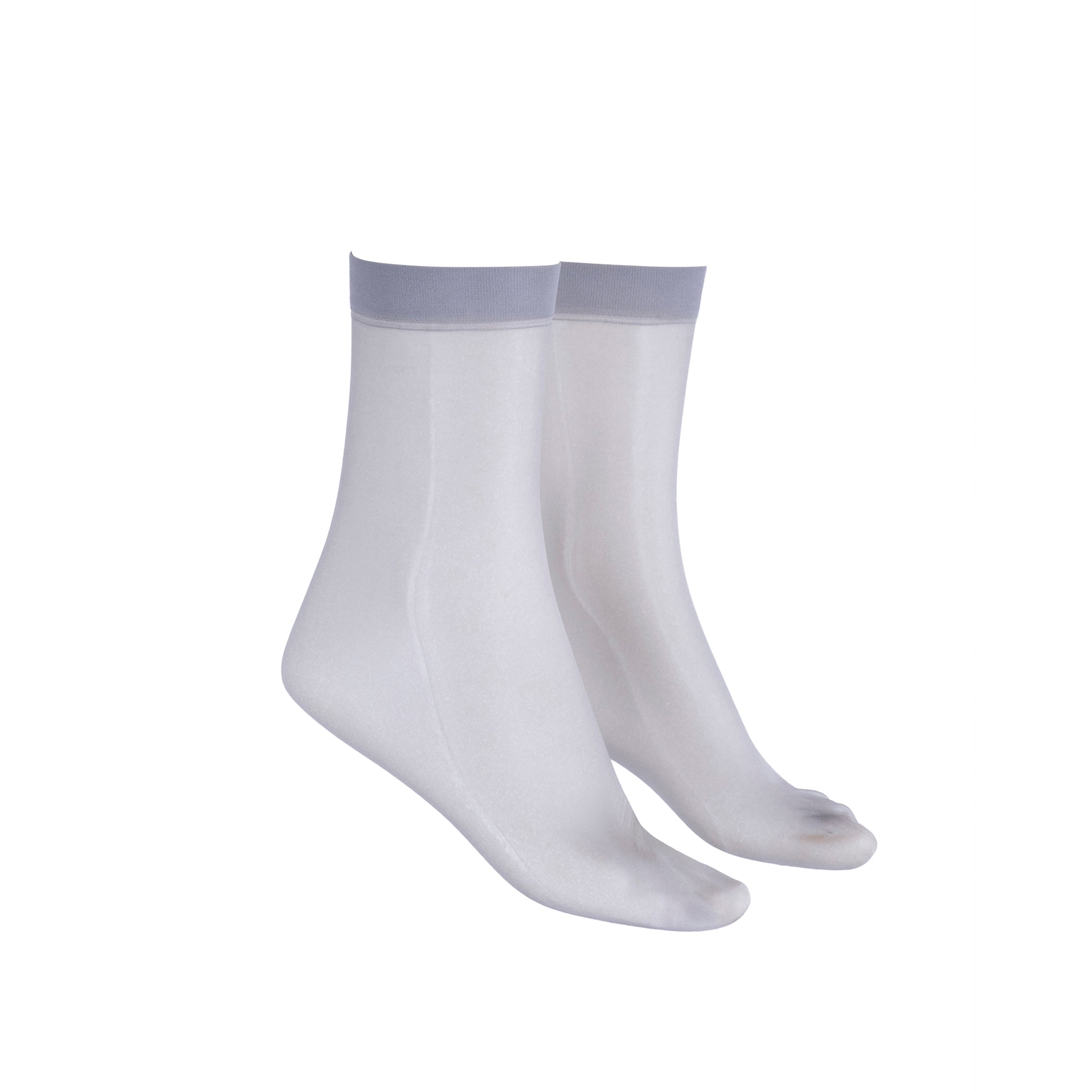 LECHERY® LUSTROUS SILKY SHINY SHEER DRESS SOCKS (2 PAIRS) • GREY
