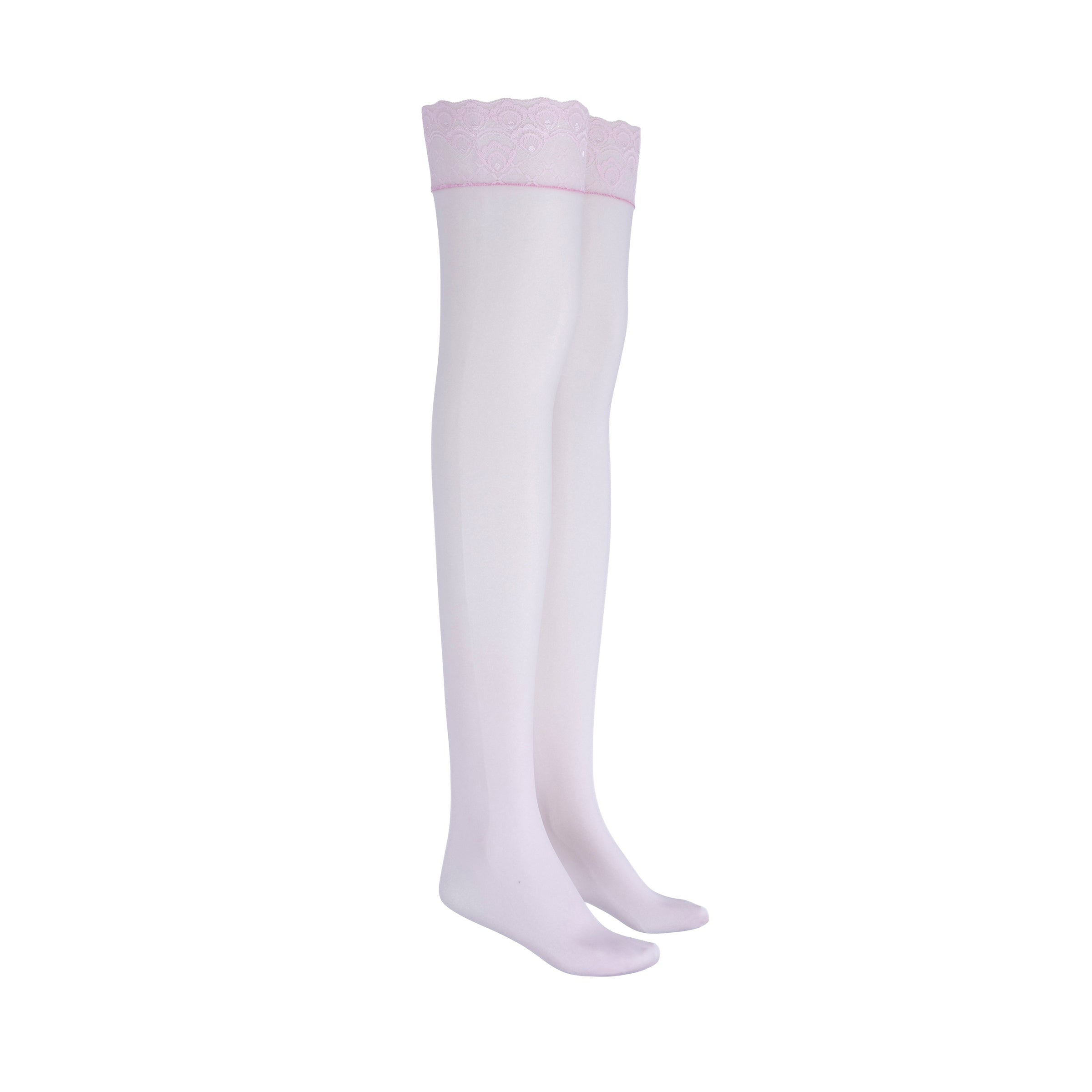 LECHERY® LUSTROUS SILKY SHINY THIGH HIGHS • PINK