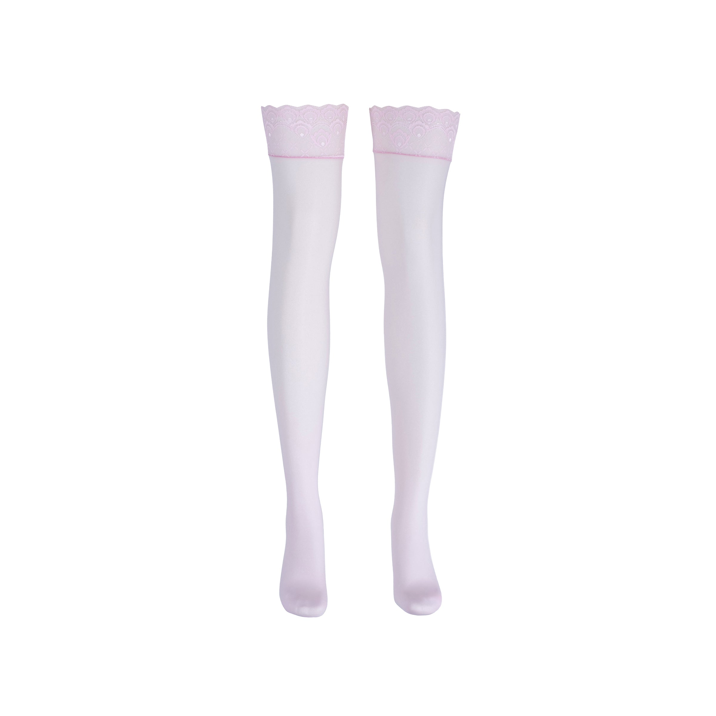 LECHERY® LUSTROUS SILKY SHINY THIGH HIGHS • PINK
