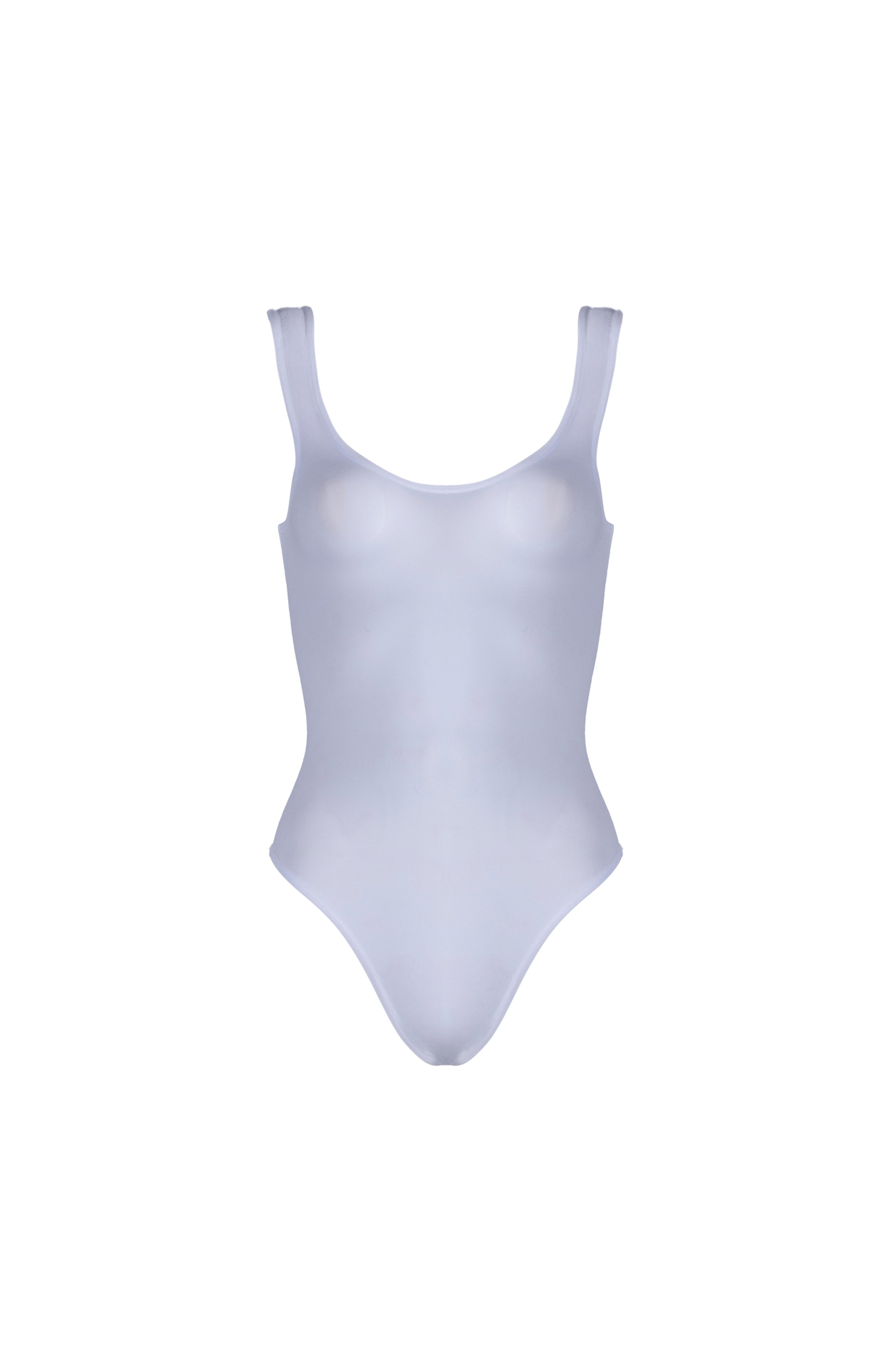 Lustrous Silky Sheer Tank Bodysuit