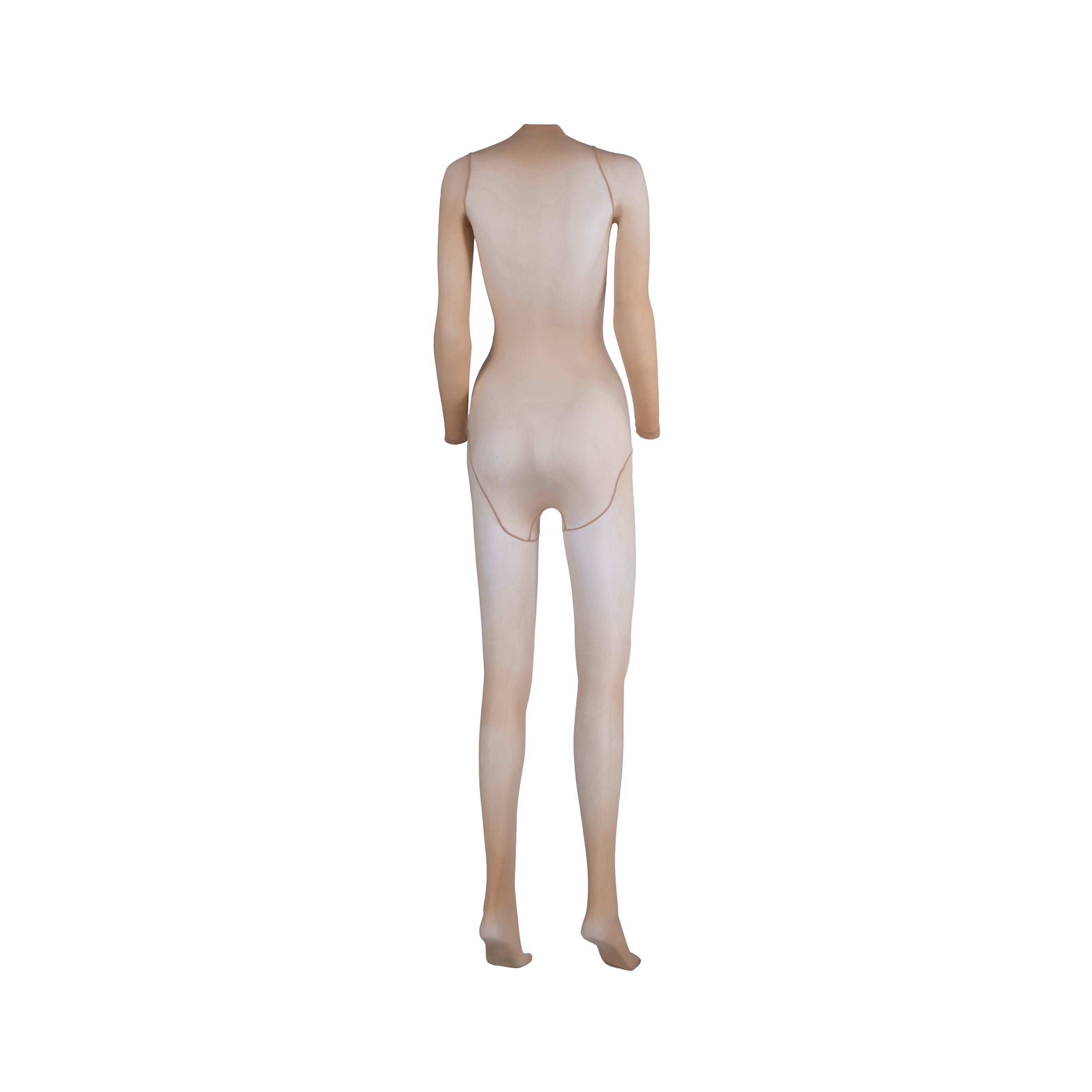 LECHERY® LUSTROUS SILKY SHINY SHEER BODYSTOCKING • NATURAL