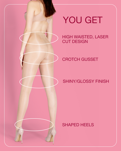 Lustrous Shiny Sheer Pantyhose