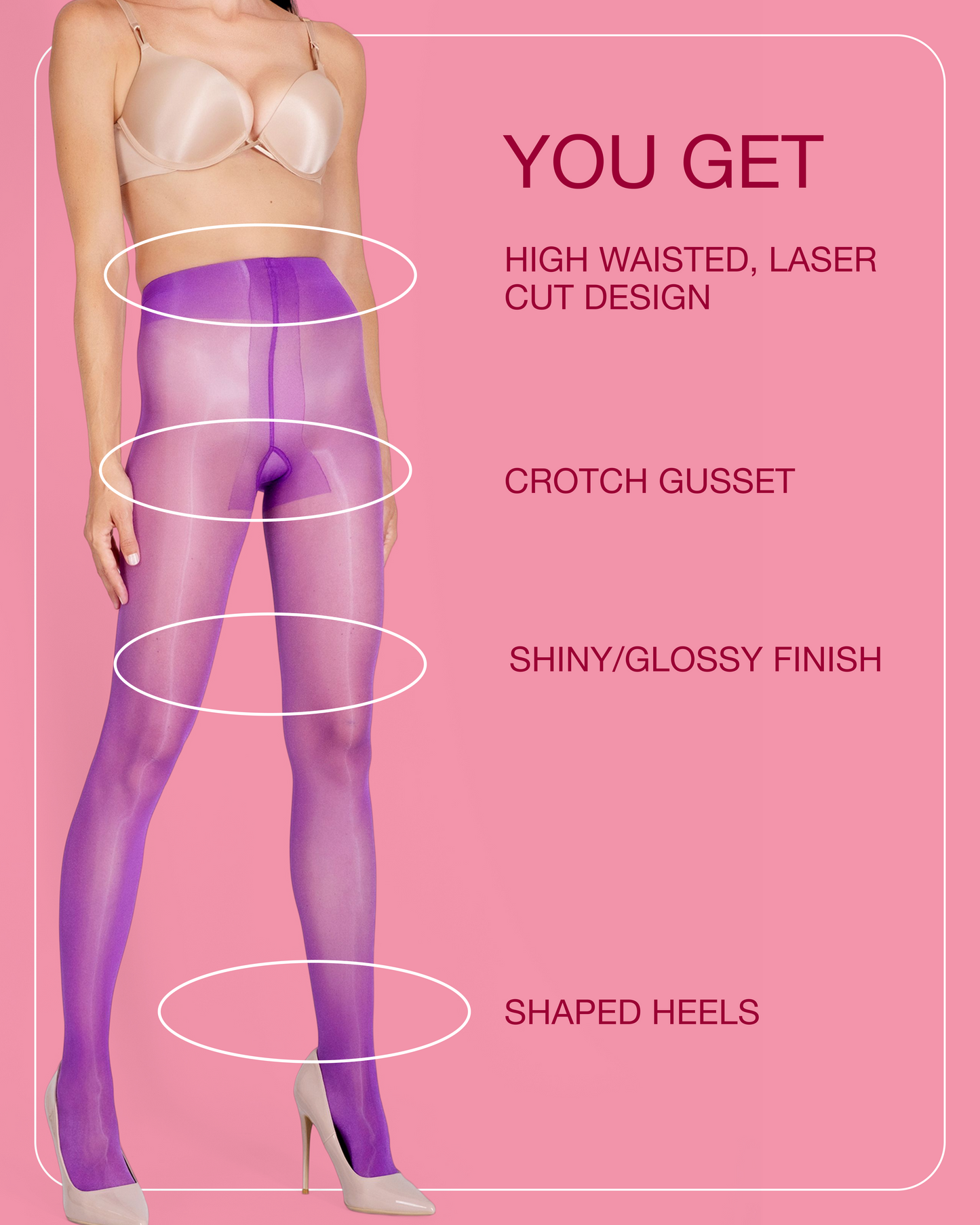 Lustrous Shiny Sheer Pantyhose